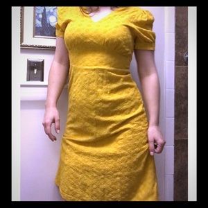 Yellow dress Oasis zip back